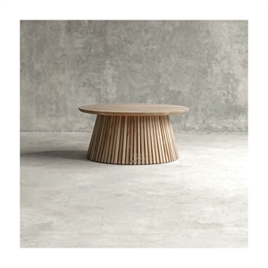 Baobab sofabord - Teak træ - Mål: Ø90 cm. H: 40 cm.